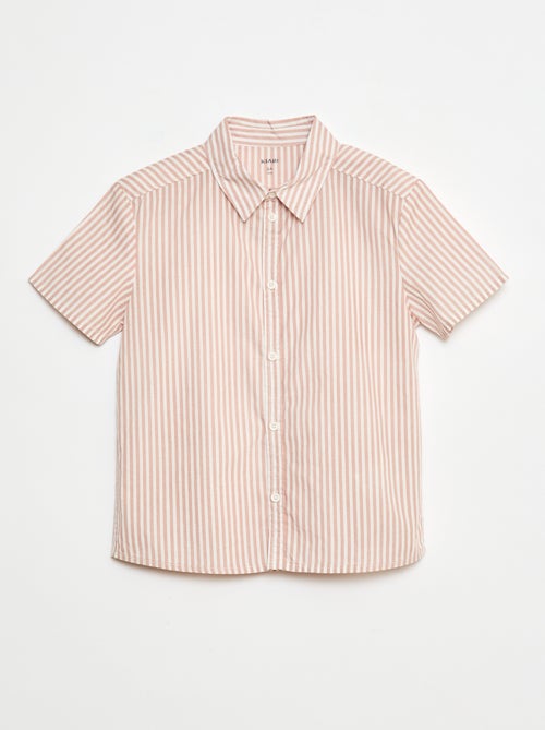 Chemise manches courtes rayée - Kiabi