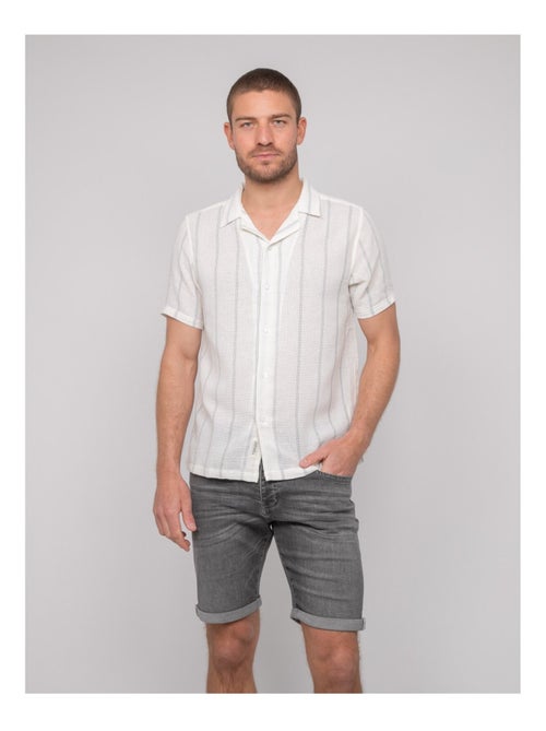 Chemise manches courtes rayures dermunik - Kiabi Chemise manches courtes rayures dermunik - Kiabi