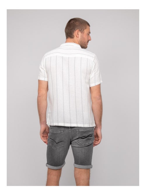 Chemise manches courtes rayures dermunik - Kiabi Chemise manches courtes rayures dermunik - Kiabi