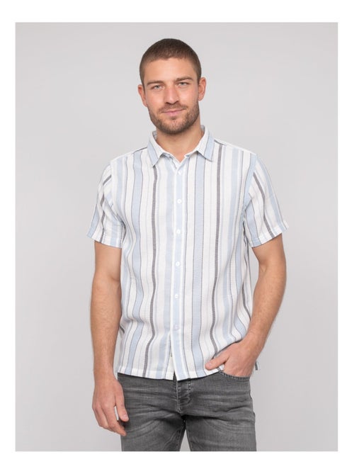 Chemise manches courtes rayures douparico - Kiabi