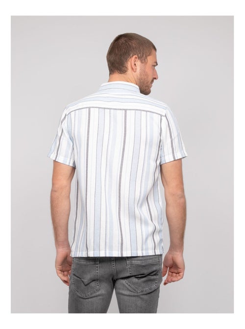 Chemise manches courtes rayures douparico - Kiabi