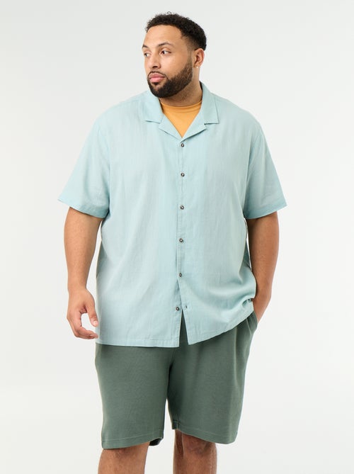 Chemise manches courtes unie - Kiabi Chemise manches courtes unie - Kiabi