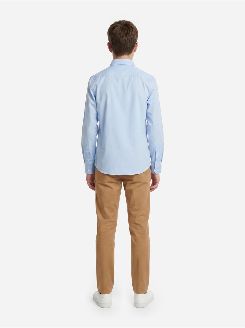 Chemise manches longues - Yves Enzo Bleu clair - Kiabi