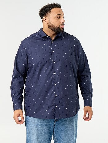 Chemise manches longues à motif