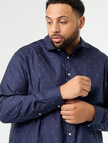 Chemise manches longues à motif