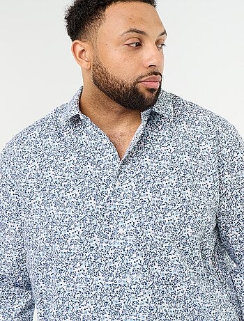 Chemise manches longues à motif