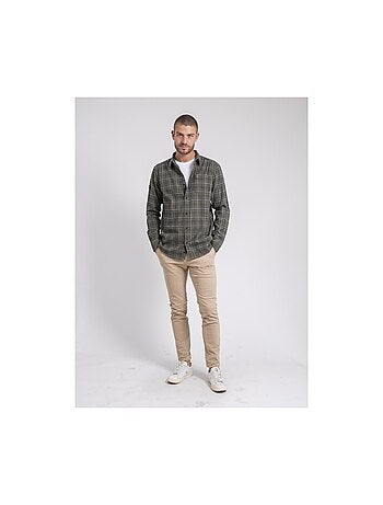 Chemise manches longues carreaux pur coton flanelle tadumir