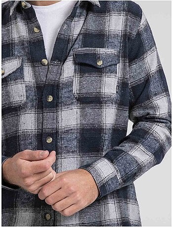 Chemise manches longues carreaux pur coton flanelle telorok