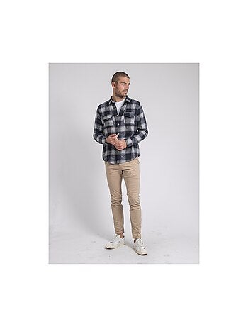 Chemise manches longues carreaux pur coton flanelle telorok