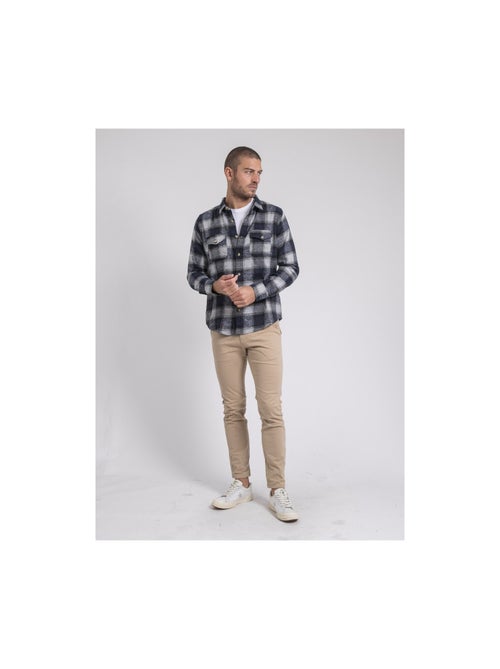 Chemise manches longues carreaux pur coton flanelle telorok - Kiabi Chemise manches longues carreaux pur coton flanelle telorok - Kiabi