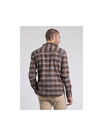 Chemise manches longues carreaux pur coton flanelle toltivio