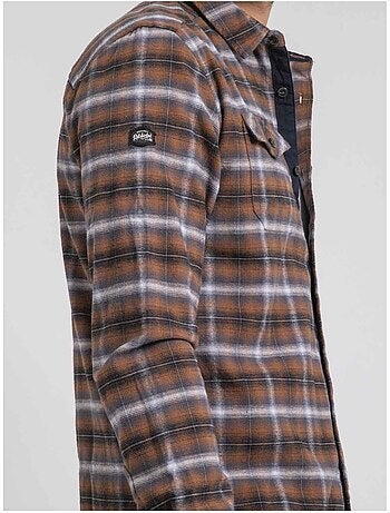 Chemise manches longues carreaux pur coton flanelle toltivio