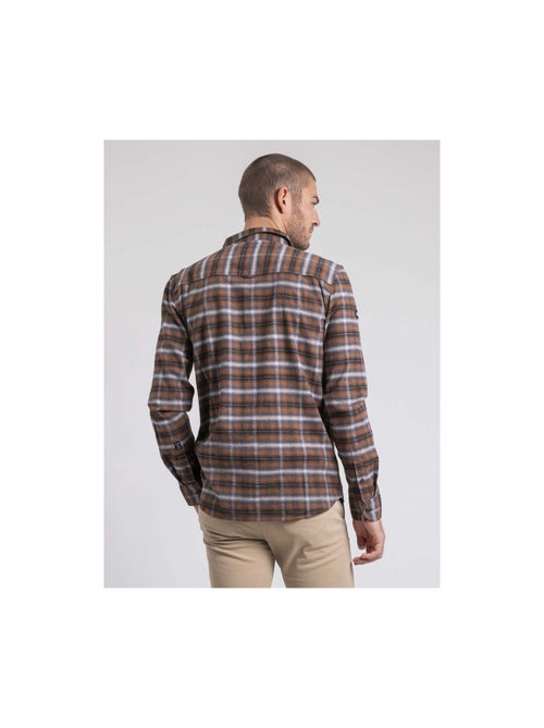 Chemise manches longues carreaux pur coton flanelle toltivio - Kiabi