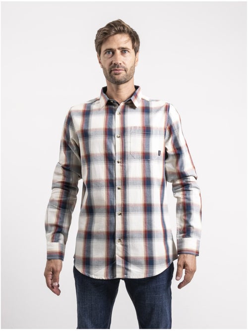 Chemise manches longues carreaux pur coton tobilet - Kiabi