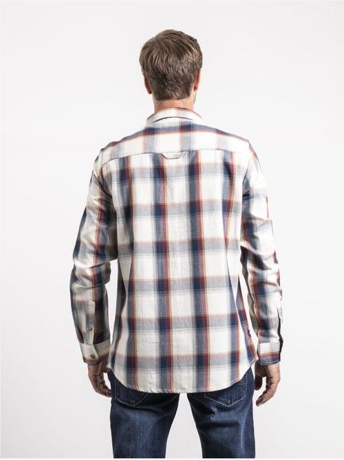 Chemise manches longues carreaux pur coton tobilet - Kiabi