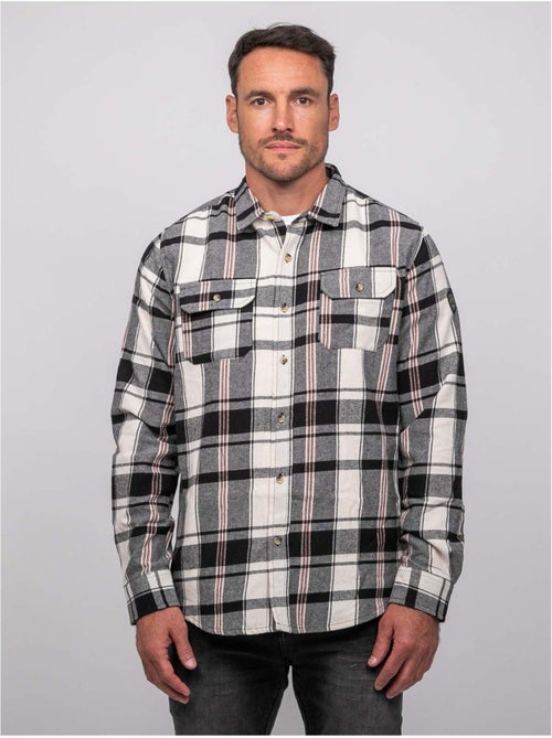 Chemise manches longues carreaux toxfeat - Kiabi
