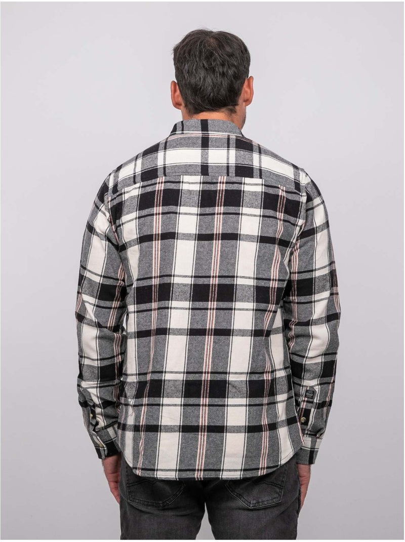 Chemise manches longues carreaux toxfeat Ecru - Kiabi