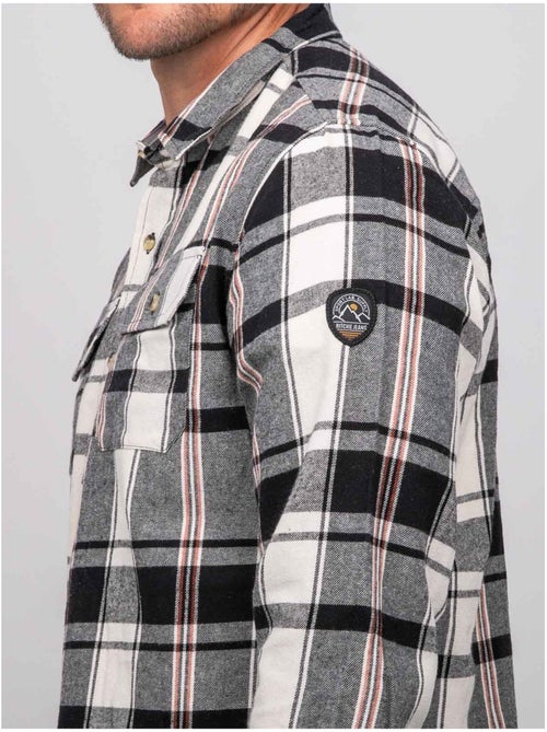 Chemise manches longues carreaux toxfeat - Kiabi