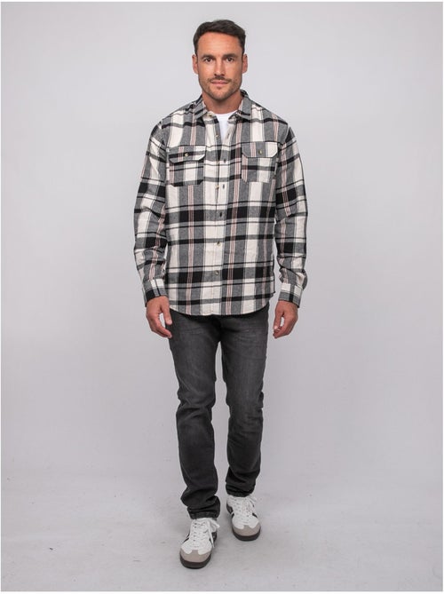 Chemise manches longues carreaux toxfeat - Kiabi