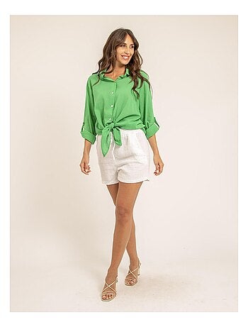 Chemise manches longues coton orine