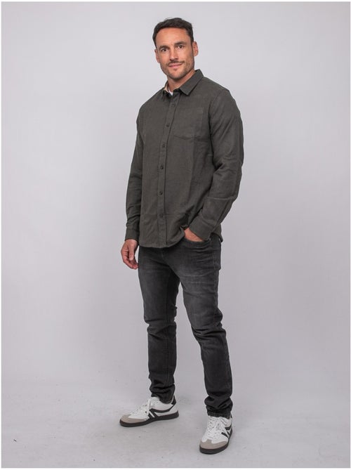 Chemise manches longues coton tiwatch - Kiabi
