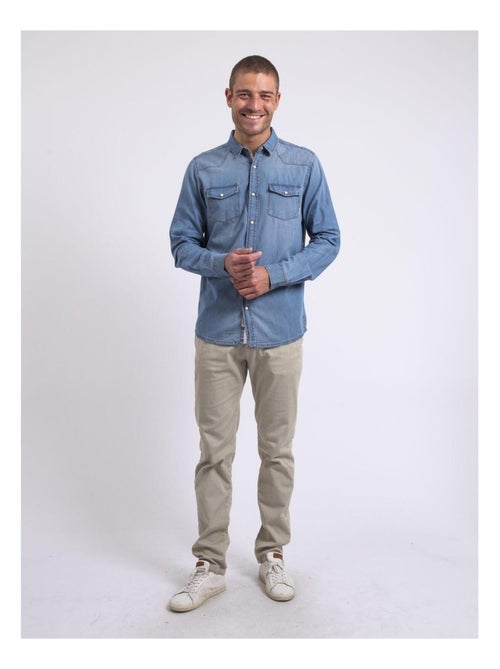 Chemise manches longues effet denim derko - Kiabi
