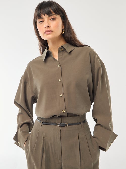 Chemise manches longues fluide - Kiabi Chemise manches longues fluide - Kiabi
