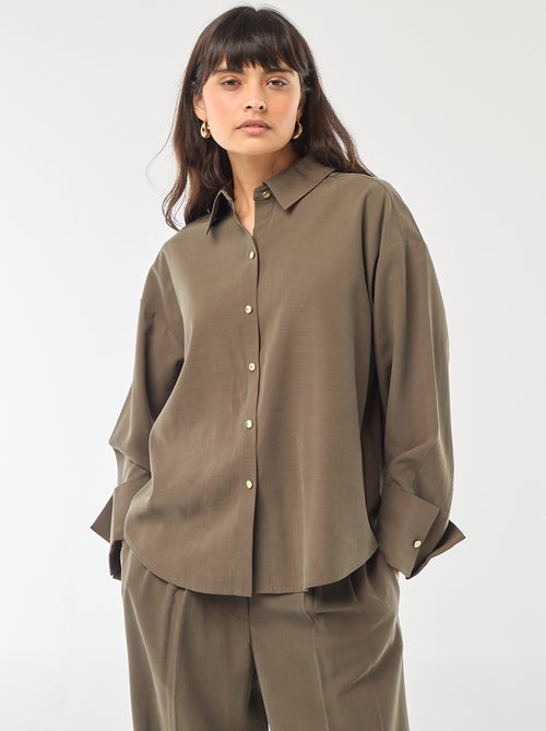 Chemise manches longues fluide - Kiabi Chemise manches longues fluide - Kiabi