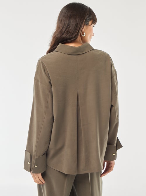 Chemise manches longues fluide - Kiabi Chemise manches longues fluide - Kiabi