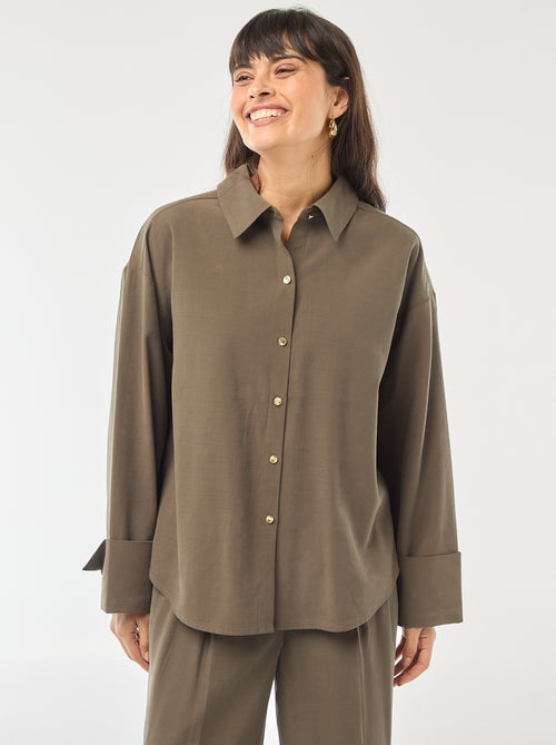 Chemise manches longues fluide - Kiabi Chemise manches longues fluide - Kiabi