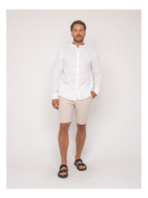 Chemise manches longues lin duchero - Kiabi