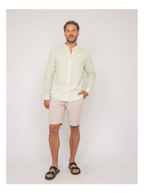 Chemise manches longues lin duchero - Kiabi Chemise manches longues lin duchero - Kiabi