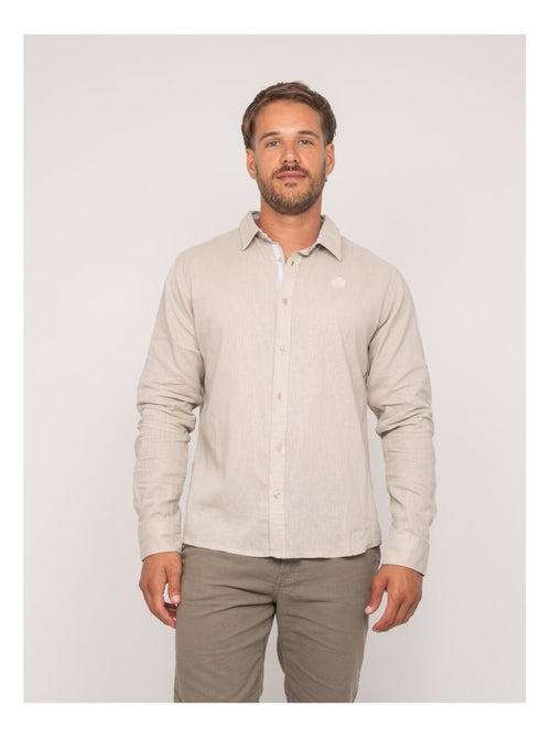 Chemise manches longues lin dumolak - Kiabi