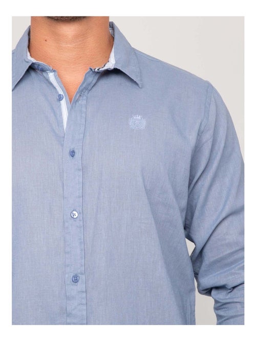 Chemise manches longues lin dumolak - Kiabi