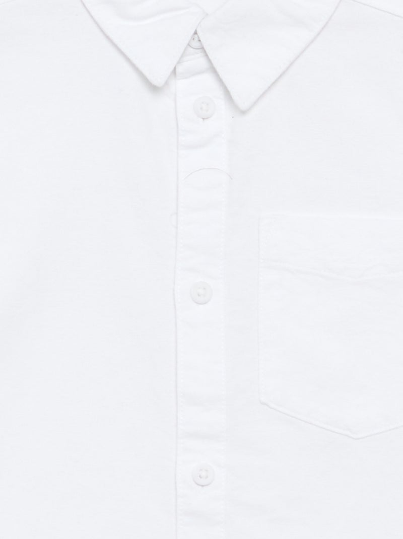Chemise manches longues oxford Blanc - Kiabi