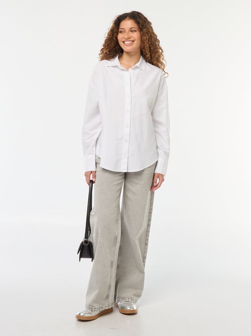 Chemise manches longues oxford - Kiabi