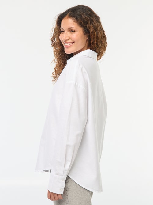 Chemise manches longues oxford - Kiabi