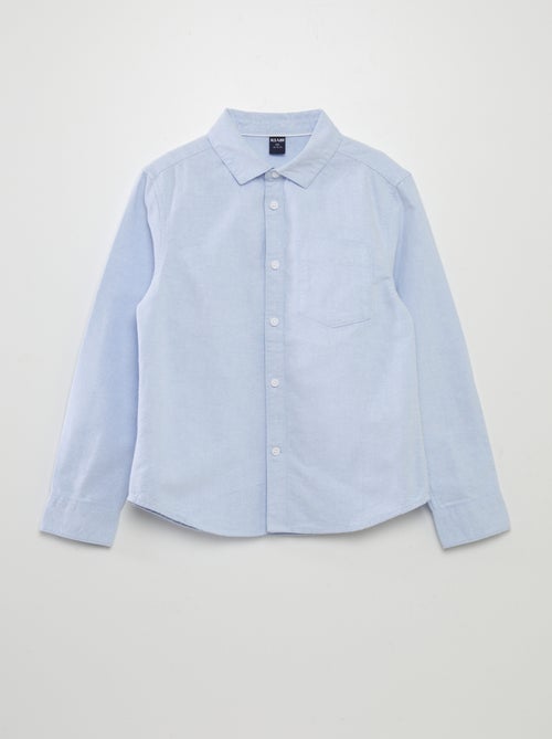 Chemise manches longues oxford - Kiabi