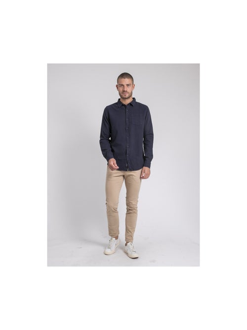 Chemise manches longues pur coton tamoris - Kiabi