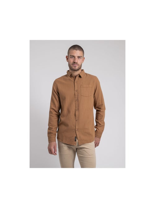 Chemise manches longues pur coton tamoris - Kiabi
