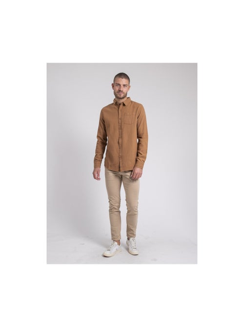 Chemise manches longues pur coton tamoris - Kiabi