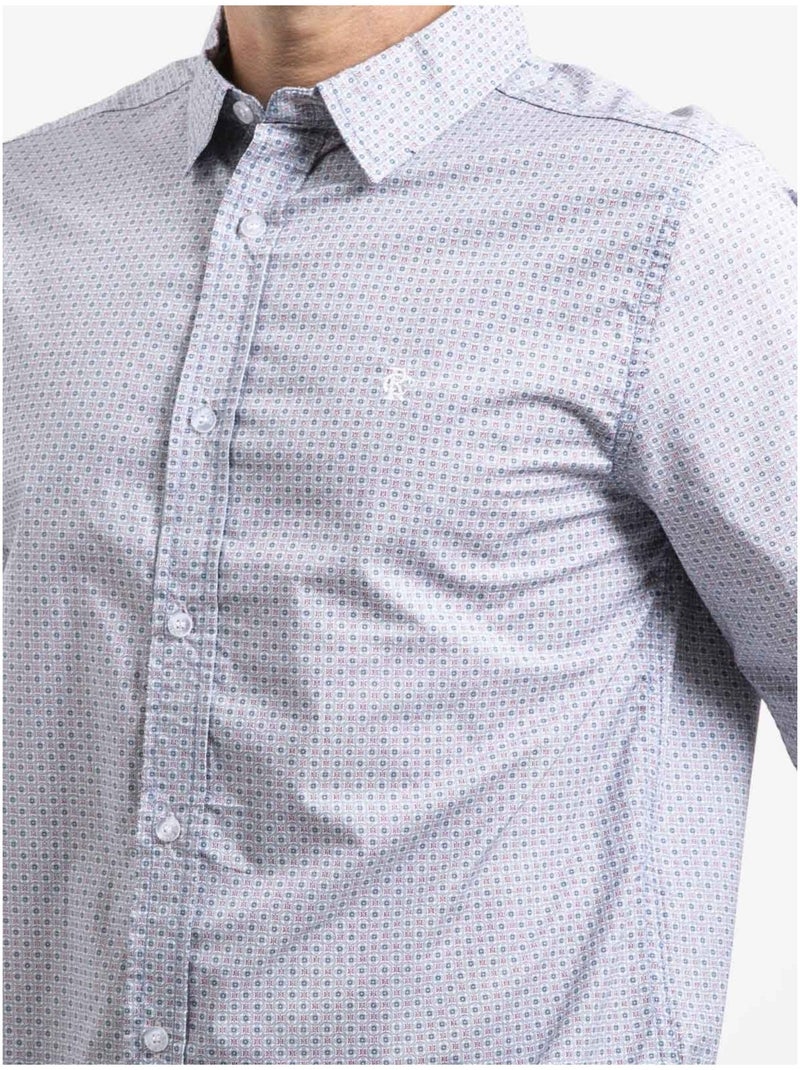 Chemise manches longues pur coton tivamor Bleu - Kiabi
