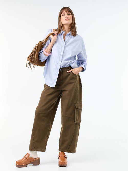 Chemise manches longues rayée - Kiabi