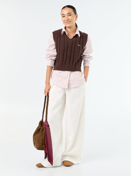 Chemise manches longues rayée - Kiabi