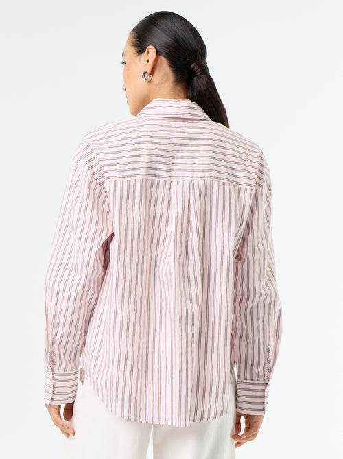 Chemise manches longues rayée - Kiabi