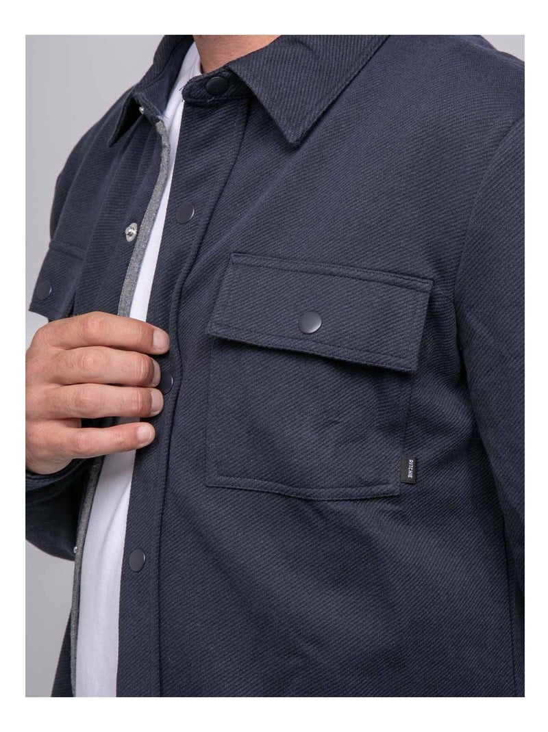 Chemise manches longues talogan Bleu marine - Kiabi