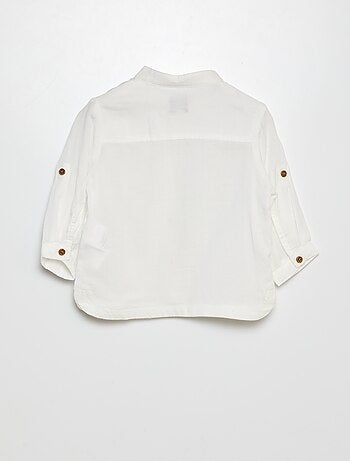 Chemise matière légère col mao