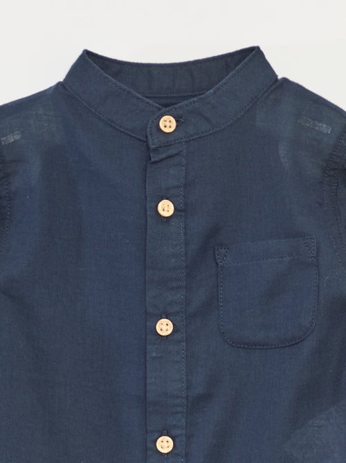 Chemise matière légère col mao - Kiabi