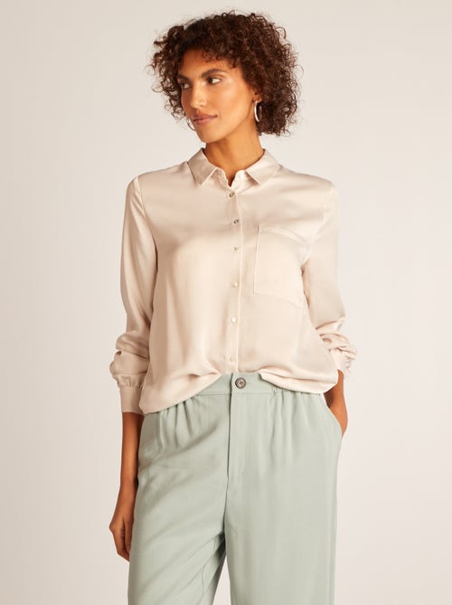 Chemise matière satinée - Kiabi