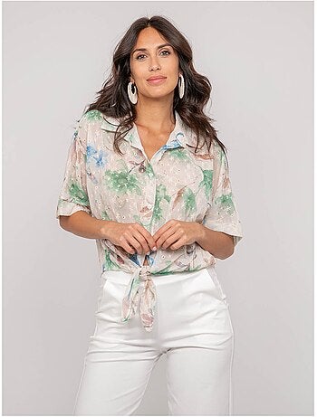 Chemise motif avec broderie owanie